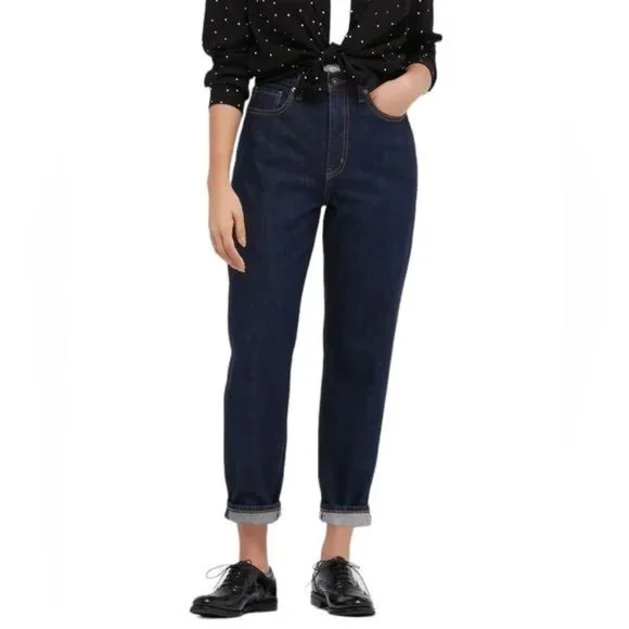 Uniqlo Jeans Uniqlo Mom Jeans Womens Hirise Straight Leg Baggy